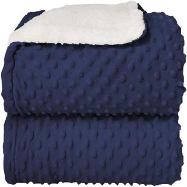 Imagem de Cobertor Laço Bebê Microfibra Plush com Sherpa Dots - LAÇO BEBE, MARIN