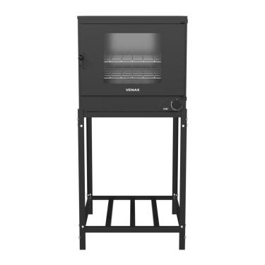 Imagem de Forno Industrial Venax Gás GLP Fi 109L com Base Preto com Prateleiras Reguláveis e Easy Clean