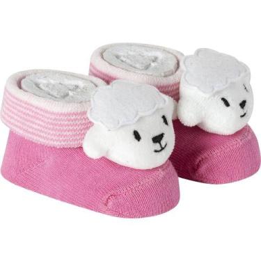 Imagem de Meia Pantufa Divertida Menina Bebê Recém Nascido Saída Maternidade Enx