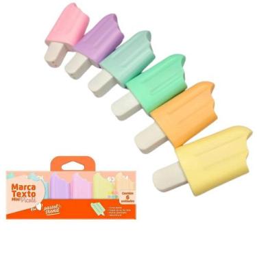 Imagem de Marca Texto Criativo Mini Picolé C/6 Cores Pastéis Leo&ampLeo - Leonor
