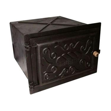 Imagem de Forno a Lenha Grande Porta 50x46x31cm Ferro Fundido Aquecimento Uniforme Fundição Unicláudio