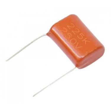 Imagem de Capacitor Bipolar de Poliéster 2M2 250V para Circuitos Eletrônicos Laranja Storm