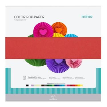 Imagem de Papel Color Pop Vermelho Puro Mimo - 30,5 x 30,5 cm - 180 gr - 25 unds