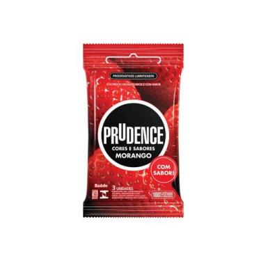 Imagem de Preservativo Prudence Cores e Sabores Morango Com 3 Unidades
