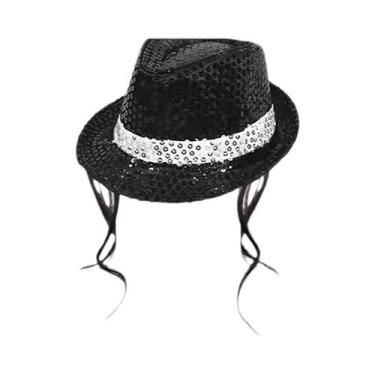 Imagem de Conjunto De Acessórios Para Fantasia De Michael Jackson: Chapéu Fedora
