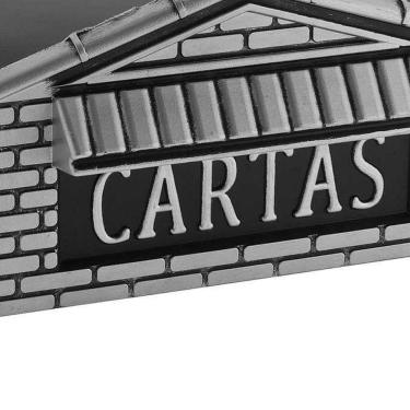 Imagem de Caixa de Correio Tijolo Embutir Parede Ferro Fundido Resistente Cinza Kala 20CM 15X20X15CM