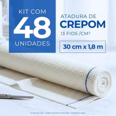 Imagem de Atadura Crepom Faixa Bandagem Elástica 30cm Kit 48 Unidades - Casa da 
