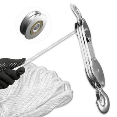 Imagem de Elevador de corda SALIFTFE Block and Tackle Polia System 500 kg