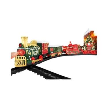 Imagem de Trem Elétrico Infantil a Vapor: Modelo De Natal Com Trilhos Pequenos E