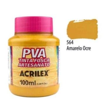 Imagem de Tinta Pva Fosca 100ml 564 Amarelo Ocre Acrilex