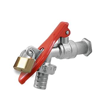 Imagem de Torneira Esfera Jardim Cadeado C/Bico Uso Geral 1/2