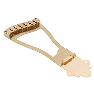Imagem de Tailpieces de guitarra, peças Tailpiece corpo ponte oco para jazz para instrumento musical(ouro)