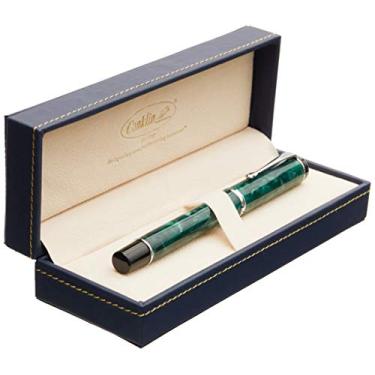 Imagem de Conklin Duragraph Caneta-tinteiro verde floresta – ponta larga, instrumento de escrita premium com acabamento rico em resina