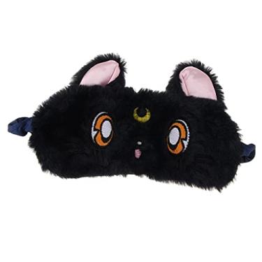 Imagem de Newmind Máscara de dormir para dormir, máscara de pelúcia macia, olhos para mulheres, crianças, capa confortável para viagem - preta