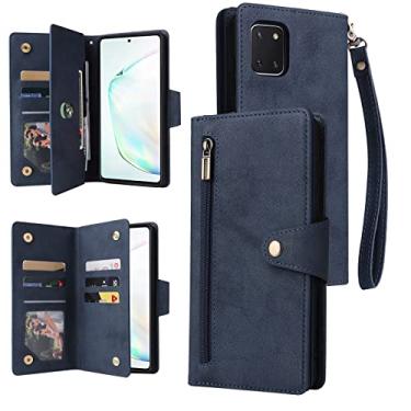 Imagem de Tampa do caso do telefone celular Para a Samsung Galaxy. A81 / M60 / Note10 Caso Lite, Multi-card Zipper Carteira Phone Case Folio Flip Wallet Magnético Carteira Caso Capa Telefone Capa Para Samsung G