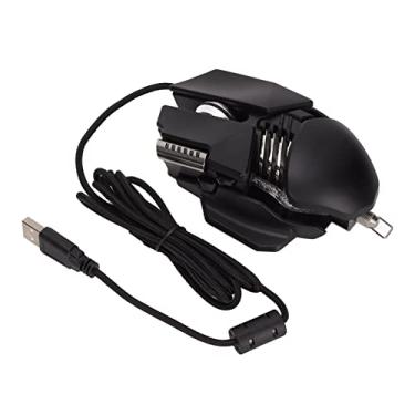 Imagem de 01 02 015 Mouse para jogos com fio, mouse mecânico RGB 12800 DPI com ajuste retrátil ergonômico USB para computador, mouse de computador com botão 6D para laptop e PC