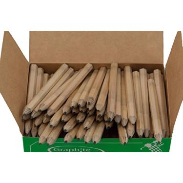 Imagem de Alpen Glow Products Meio lápis hexagonais afiados (sem borracha) (lápis de golfe, lápis de banco, lápis de pontuação, lápis curto) (madeira natural) (caixa a granel com 288)