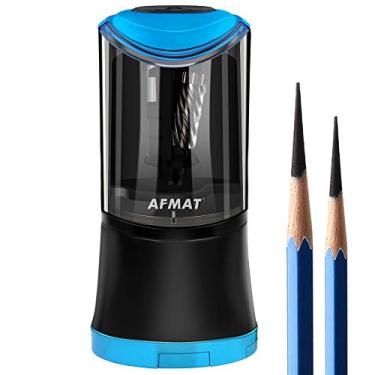Imagem de Apontador de Lápis AFMAT para Lápis de Arte Grandes de 6 a 9,6 mm – Ponta longa, Carvão, Recarregável – Azul