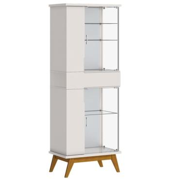 Imagem de Cristaleira Nuance Com Adega Imcal 23111 Off Whitte Sala 