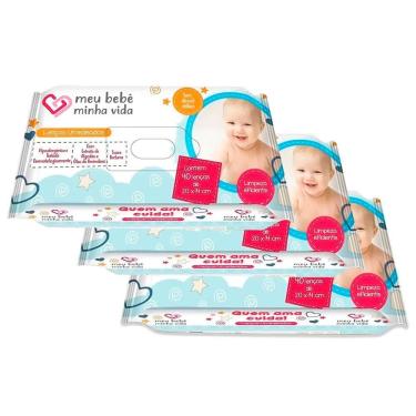 Imagem de Lenço Umedecido Meu Bebê Minha Vida 40 Unidades | Kit com três unidades