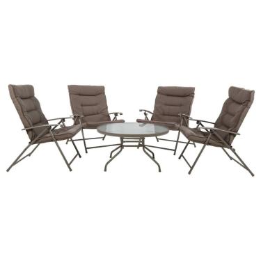 Imagem de Conjunto Dobrável São Paulo 5 Peças Taupe Just Home Collection