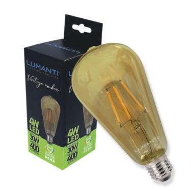 Imagem de Lâmpada Filamento Led Pêra 4W 2400K  Soquete E-27 220V 400 Lúmens - Lu