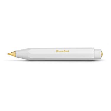 Imagem de Kaweco Lápis mecânico clássico esportivo branco 0,7 mm HB I grafite em design clássico I Lapiseira grafite 10,5 cm I lápis recarregável