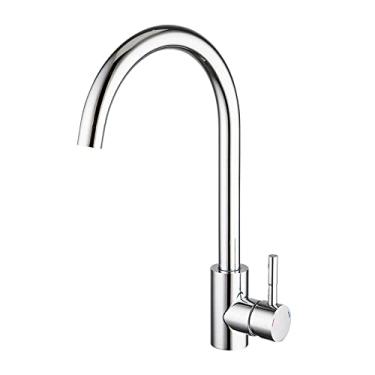 Imagem de Torneira de cozinha de ouro preto aço inoxidável 360 giratória torneira de cozinha montagem de convés torneiras misturadoras de pia de água quente fria, A1111, China