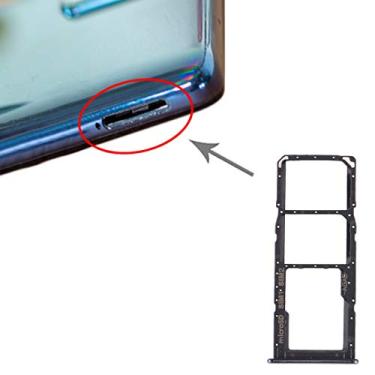 Imagem de HUANGYUNCHAO Acessórios telefônicos Bandeja do cartão SIM + bandeja do cartão SIM + bandeja do cartão micro SD para Samsung Galaxy A71 Substituição do telefone celular