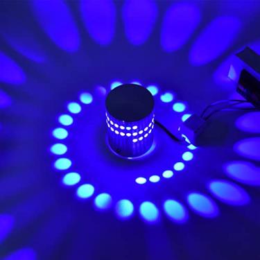 Imagem de LâMpada de Parede LED Espiral, Iluminação de Luz de Decoração de Parede Interna Criativa 3W ReguláVel LâMpada Espiral ResistêNcia à Corrosão LâMpada de Parede LED de AlumíNio Barra de Iluminação (Azul)