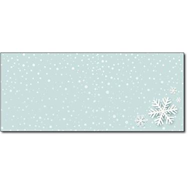 Imagem de Desktop Publishing Supplies Envelopes decorativos de inverno com flocos de neve de papel - nº 10 tamanho carta comercial - 80 envelopes de Natal