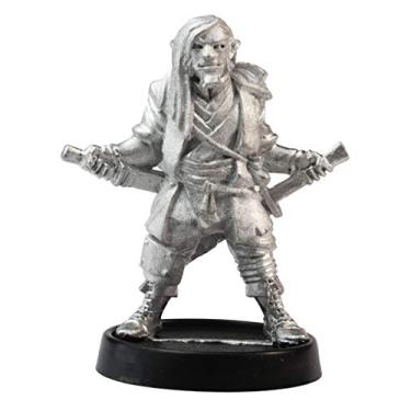 Imagem de Figura miniatura Ronin de meio orc masculino, 38 mm - 100% Pewter Metal - Inclui base de criador ranhurada - para jogos de guerra com escala de 28 mm - Projetado e fabricado nos EUA - Miniaturas Stonehaven