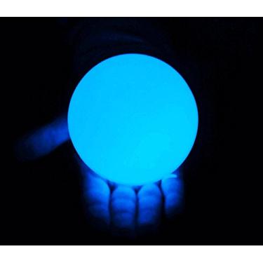 Imagem de DSJUGGLING Bola de Malabarismo de Contato de Acrílico UV Transparente - 76 mm (Appx. 7,6 cm) Cor azul brilhante sob espaço UV