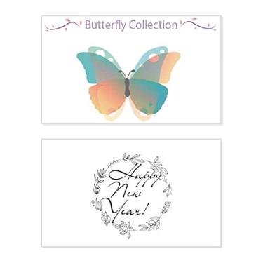 Imagem de Coleção Baby Pink & Blue Butterfly Festival Cartão de felicitações Mensagem Presente