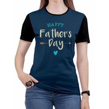 Imagem de Camiseta Dia Dos Pais Feminina Casal Blusa Azul - Alemark
