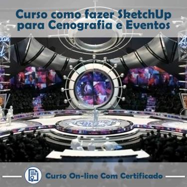 Imagem de Curso online em videoaula de como fazer SketchUp para Cenografia e Eventos com Certificado + 2 brindes