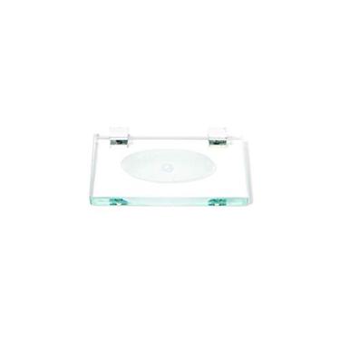 Imagem de Saboneteira em Vidro Incolor Lapidado - Aquabox - 14cmx9cmx10mm.