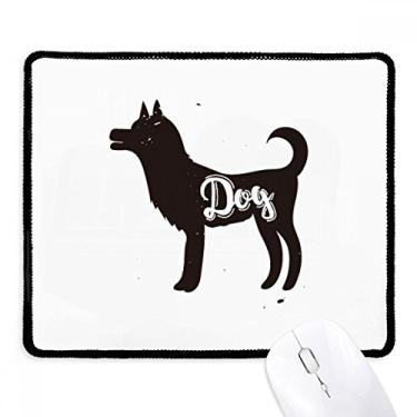 Imagem de Mousepad de animal preto e branco com borda costurada Tapete de borracha para jogos