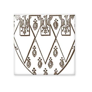 Imagem de Arte barroca preta branca ilustração de pena cerâmica azulejo brilhante decalque pedra adornada tijolo vitrificado