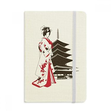 Imagem de Caderno estilo japonês para meninas com capa dura em tecido oficial