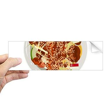 Imagem de DIYthinker Adesivo retangular tradicional de Singapura Rojak para notebook, janela