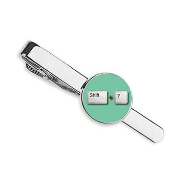 Imagem de Marcador de interrogação com efeito de combinação, prendedor de gravata, presente para homem de negócios