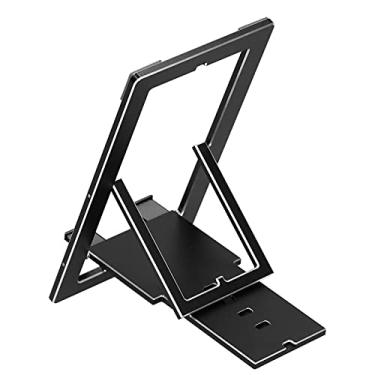 Imagem de QIMIT Suporte de telefone celular, suporte multifuncional para mesa de trabalho (preto)