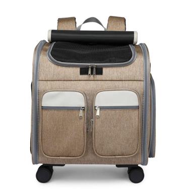 Imagem de Bolsa Mochila Transporte Pet Com Rodinhas Cães Gatos Luxo
