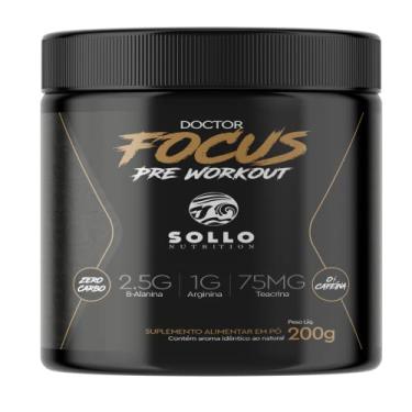 Imagem de Doctor Focus - Pré Workout 200g (Teacrina, 0% Cafeína) (Melancia com Gengibre)