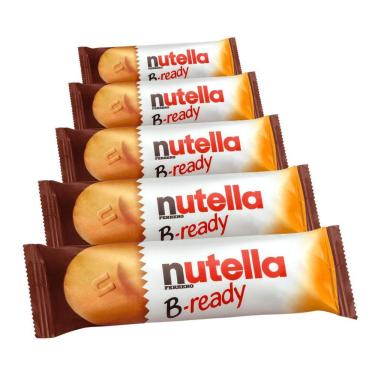 Imagem de Biscoito Recheado, 5 Pacotes De 22G Nutella B-Ready