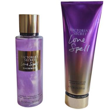 Imagem de Kit Victoria's Secret Love Spell Body Splash Shimmer + Loção