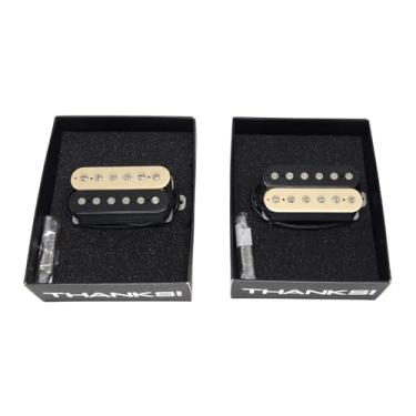 Imagem de Kit de captadores Malagoli Custom Custom II-S braço e ponte zebras preto/creme para guitarra - timbre compatível Slash