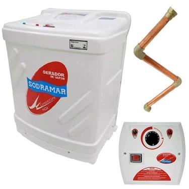 Imagem de SODRAMAR Gerador de Vapor Inox Para Sauna 9,0KW 220V c/Quadro Analógico e Kit Instalação