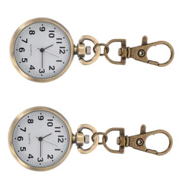 Imagem de PACKOVE 2 Unidades relógio de bolso relógio de enfermeira assistir casos para homens relógio masculino chaveiro de bolsa relogio digital relógios número mesa especial aluna titânio